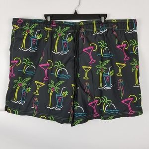 George men's printed swim trunk 3 pocket shorts